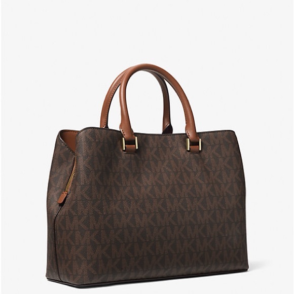 MK Savannah Large Signature Logo Satchel - Picture 7 of 7